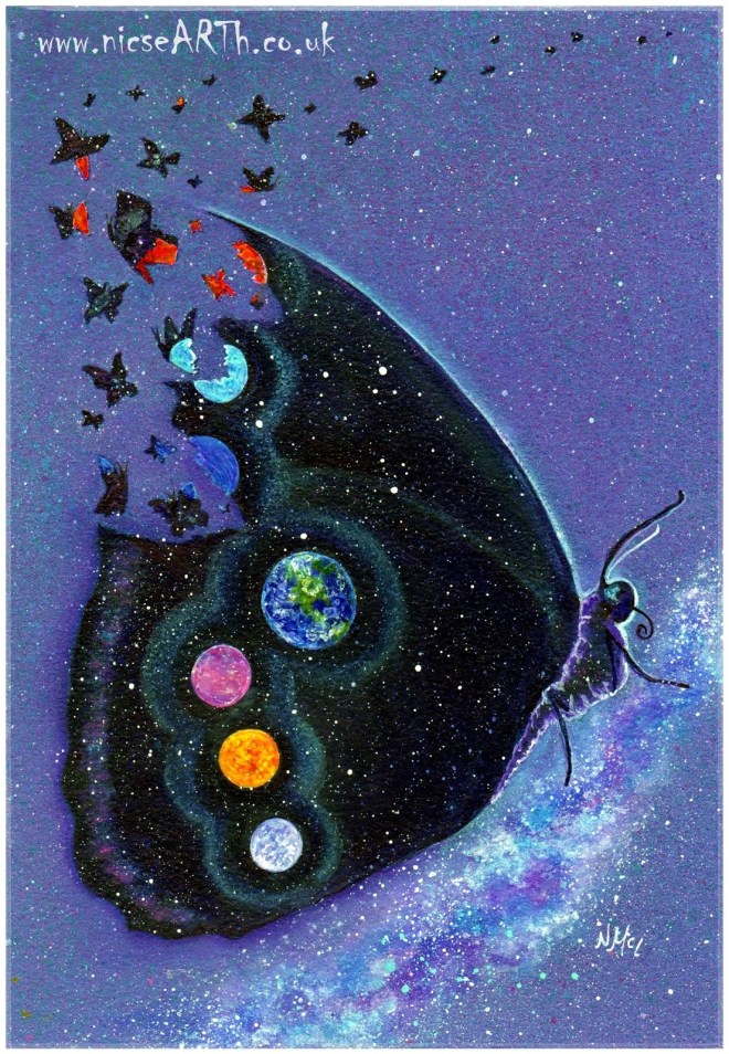 surreal-butterflycosmosplanetsspirit-animalanimal-totemnicsearth